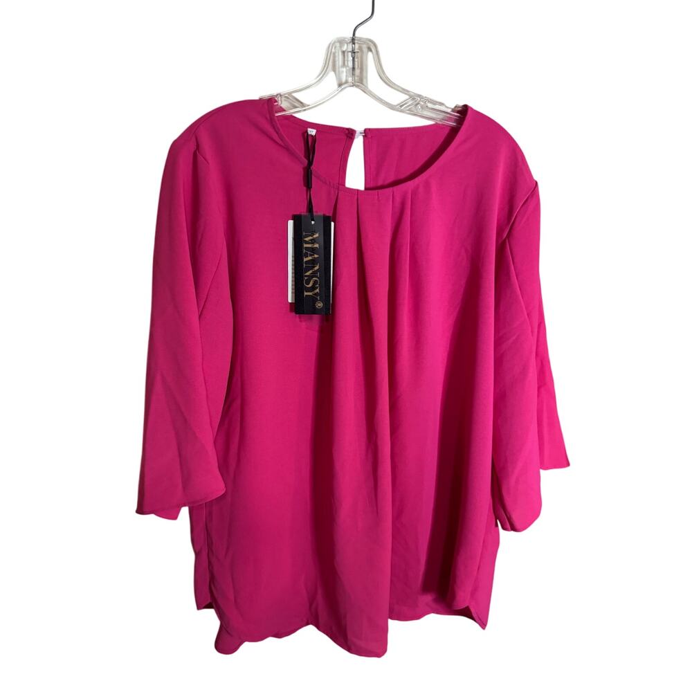 Mansy pink Blouse size XL NWT